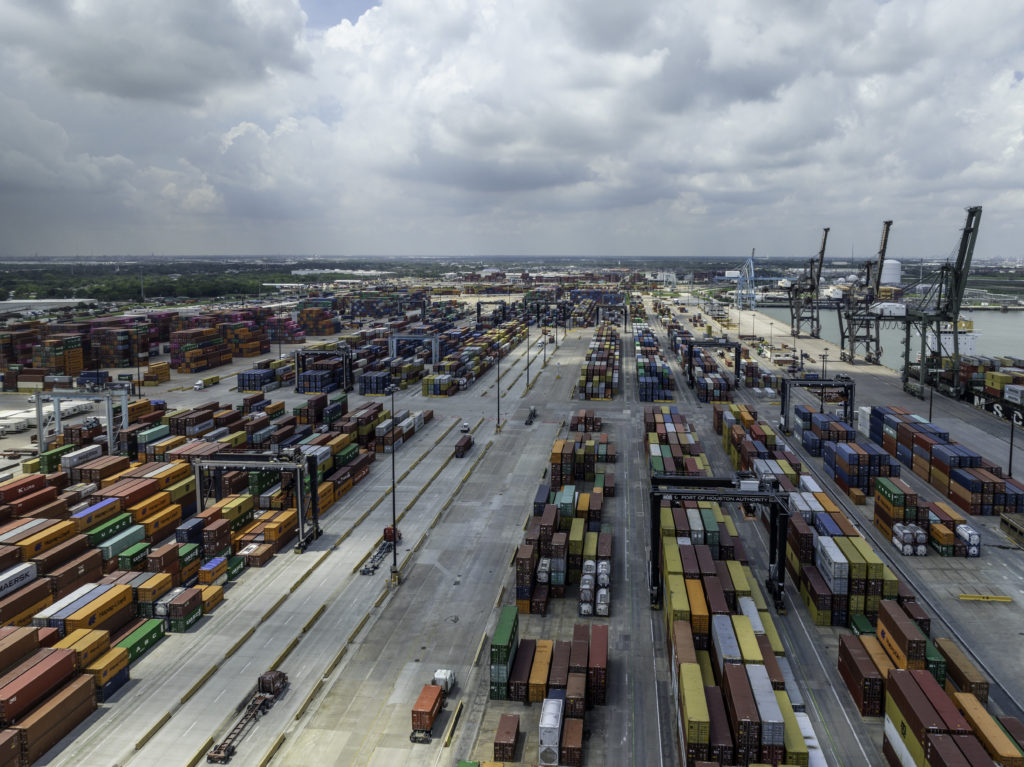 Containers at Barbours Cut Container Terminal