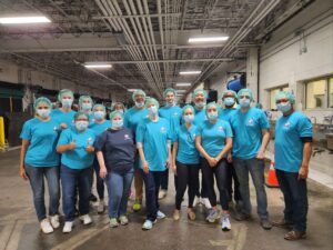 Port Houston Commercial Team volunteering at Houston Food Bank 2023