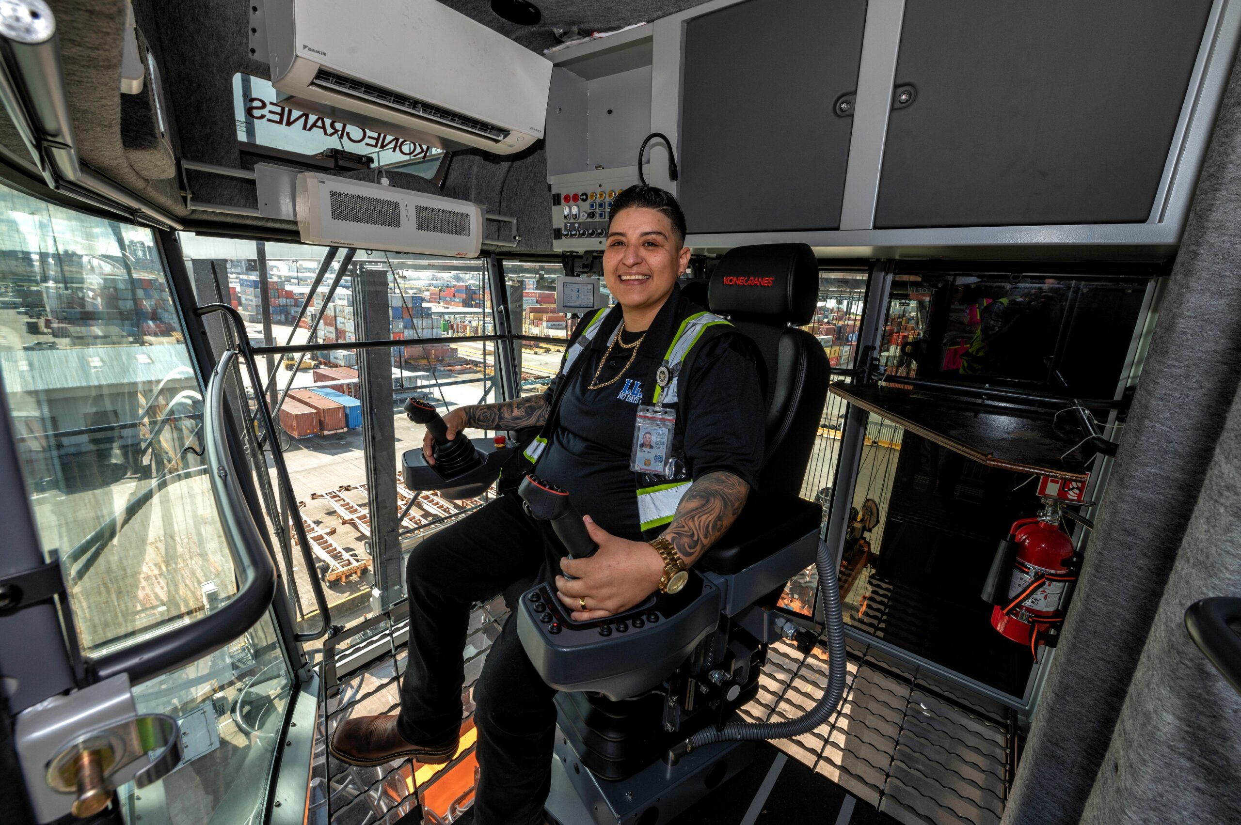 Samantha Pina ILA Local 28 certified RTG operator